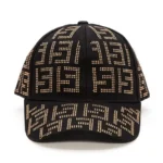 Close-up of bling studs on stylish baseball cap.
