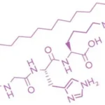 Chemical structure diagram showing Vitamin A microcaps formulation used in organic brightening and age-defying cream.