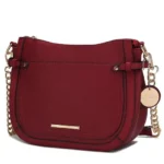 Front view of MKF Collection Raelynn Women's Shoulder Bag in vegan leather – chic designer-inspired style by BeautyPlusFashion