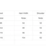 Size Chart for Striped Pom Pom Knit Cardigan