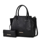 MKF Collection Viridiana Croc-Embossed Tote Bag in faux leather, featuring a structured silhouette, croc-embossed texture, dual top handles, and spacious interior for a stylish and versatile everyday carry.
