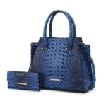 MKF Collection Viridiana Croc-Embossed Tote Bag in faux leather, featuring a structured silhouette, croc-embossed texture, dual top handles, and spacious interior for a stylish and versatile everyday carry.