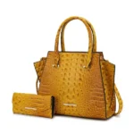 MKF Collection Viridiana Croc-Embossed Tote Bag in faux leather, featuring a structured silhouette, croc-embossed texture, dual top handles, and spacious interior for a stylish and versatile everyday carry.
