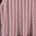Close-up of the jacquard pattern on a sweater knitted dress, showcasing intricate textured knit details and craftsmanship for a stylish, cozy, and elegant fall or winter look.