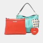 Nicole Lee USA Quihn 3-piece handbag set featuring designer tote bag, matching crossbody purse, and wallet in stylish coordinated design for women