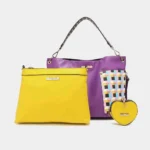 Nicole Lee USA Quihn 3-piece handbag set featuring designer tote bag, matching crossbody purse, and wallet in stylish coordinated design for women