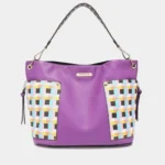 Nicole Lee USA Quihn designer tote bag front view showcasing sleek structured shape, elegant finish, and fashionable everyday handbag design