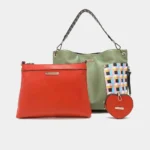 Nicole Lee USA Quihn 3-piece handbag set featuring designer tote bag, matching crossbody purse, and wallet in stylish coordinated design for women