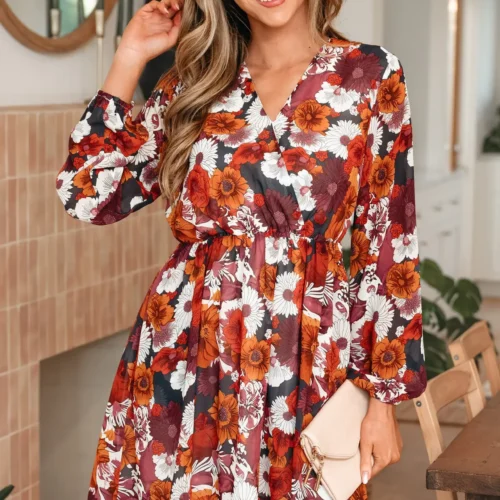 Marianna Sleeve Flowy Mini Dress