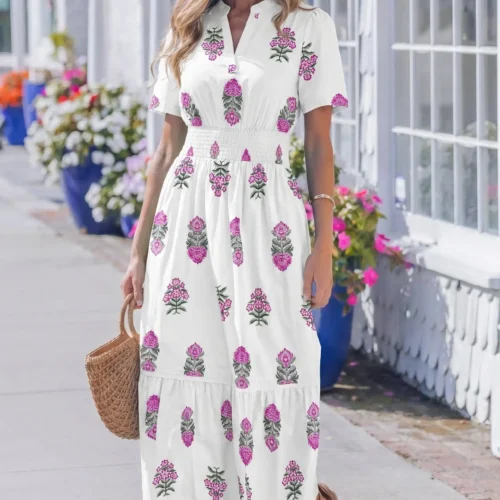 Aileen Ruffle Hem Maxi Dress