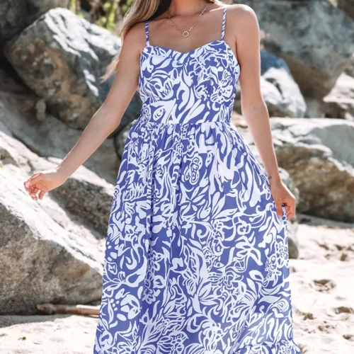Coraline Floral Spaghetti Strap Maxi Dress